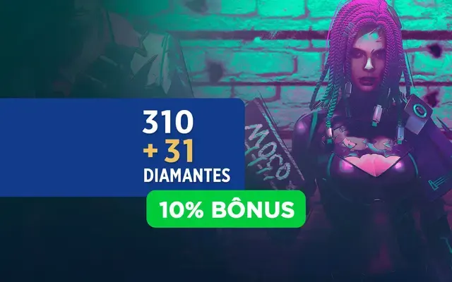 Recarga Free Fire - 310 Diamantes +10% de Bônus