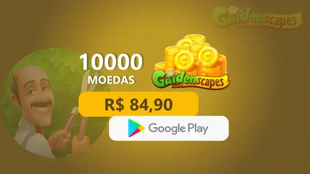 Gardenscapes - 10.000 Moedas com Google Play