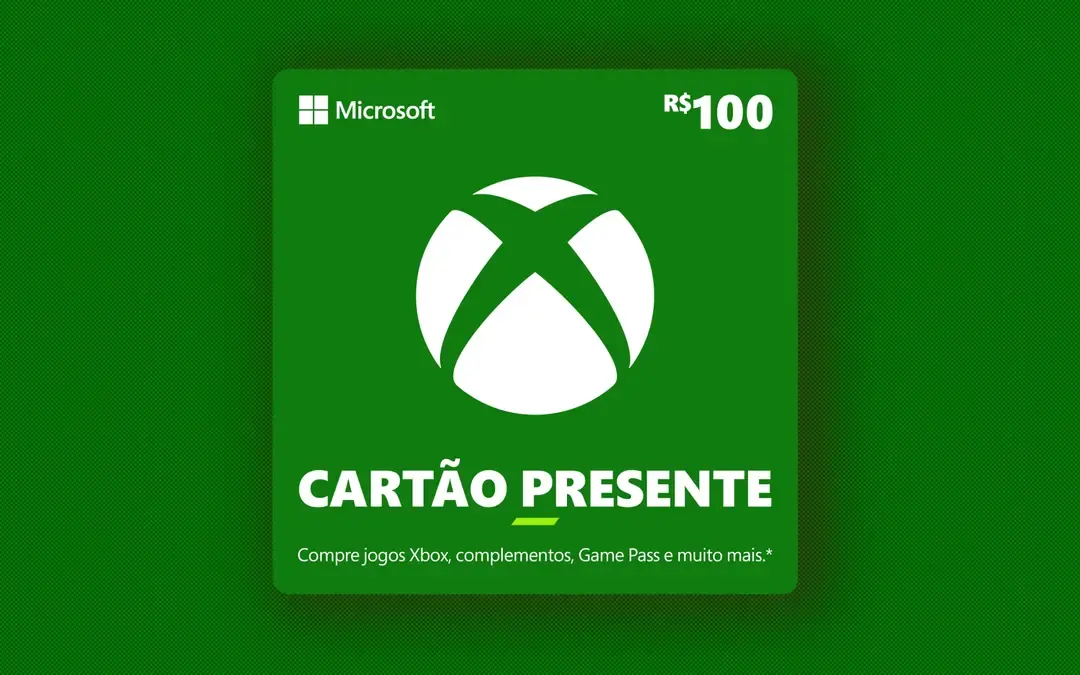 R$ 100 Gift Card Xbox - Cartão Presente Digital