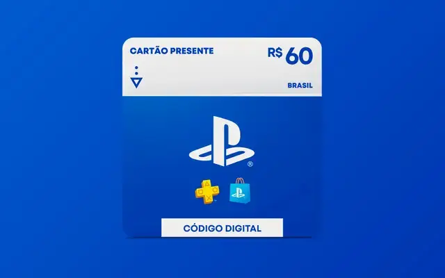 R$60 Gift Card PlayStation Store - Cartão Presente [Exclusivo Brasil]