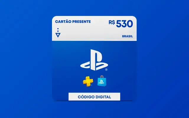 R$530 Gift Card PlayStation Store - Cartão Presente [Exclusivo Brasil]