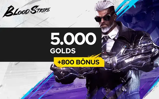 Blood Strike Mobile - 5.000 Golds + 800 de Bônus