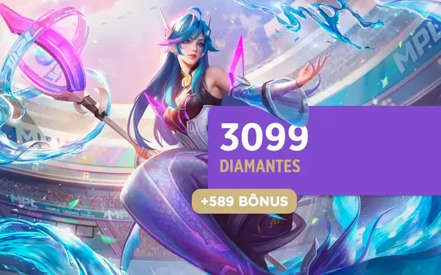 Mobile Legends - 3.099 Diamantes + 589 Bônus [Exclusivo Brasil]